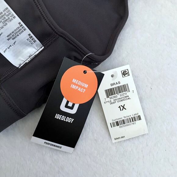 Ideology NWT Deep Charcoal Sports Bra Women Various - Picture 7 of 11